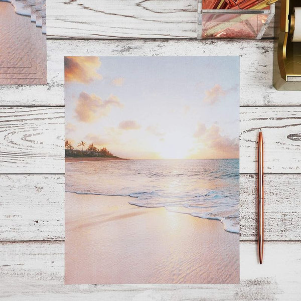 Sunset Beach Stationery Paper for Home and Office (8.5 x 11 Inches