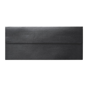 50 Pack #10 Business Envelopes for Invitations, Black Metallic with Square Flap (4 1/8 x 9 1/2 In)