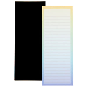 6 Pack Magnetic Notepads for Refrigerator, Grocery, To Do Lists, Pastel Rainbow Gradient Design (60 Sheets, 3.5 x 9 In)
