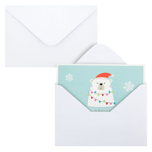 48 Pack Assorted Christmas Cards with Envelopes, 6 Holiday Animal Designs, Blank Inside (4 x 6 Inches)