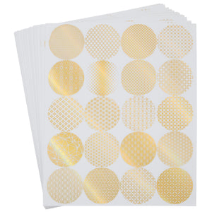 Gold Envelope Seal Stickers, 1.5 In Labels for Gift Boxes, Cards (300 Pack)