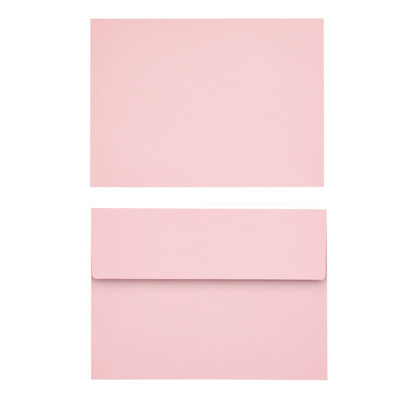 200-Pack 5x7-Inch Pink Envelopes with Square Flap and Peel and Press Closure for For Birthday, Wedding, and Anniversary Party Invitations, Greeting Cards, Thank You Notes