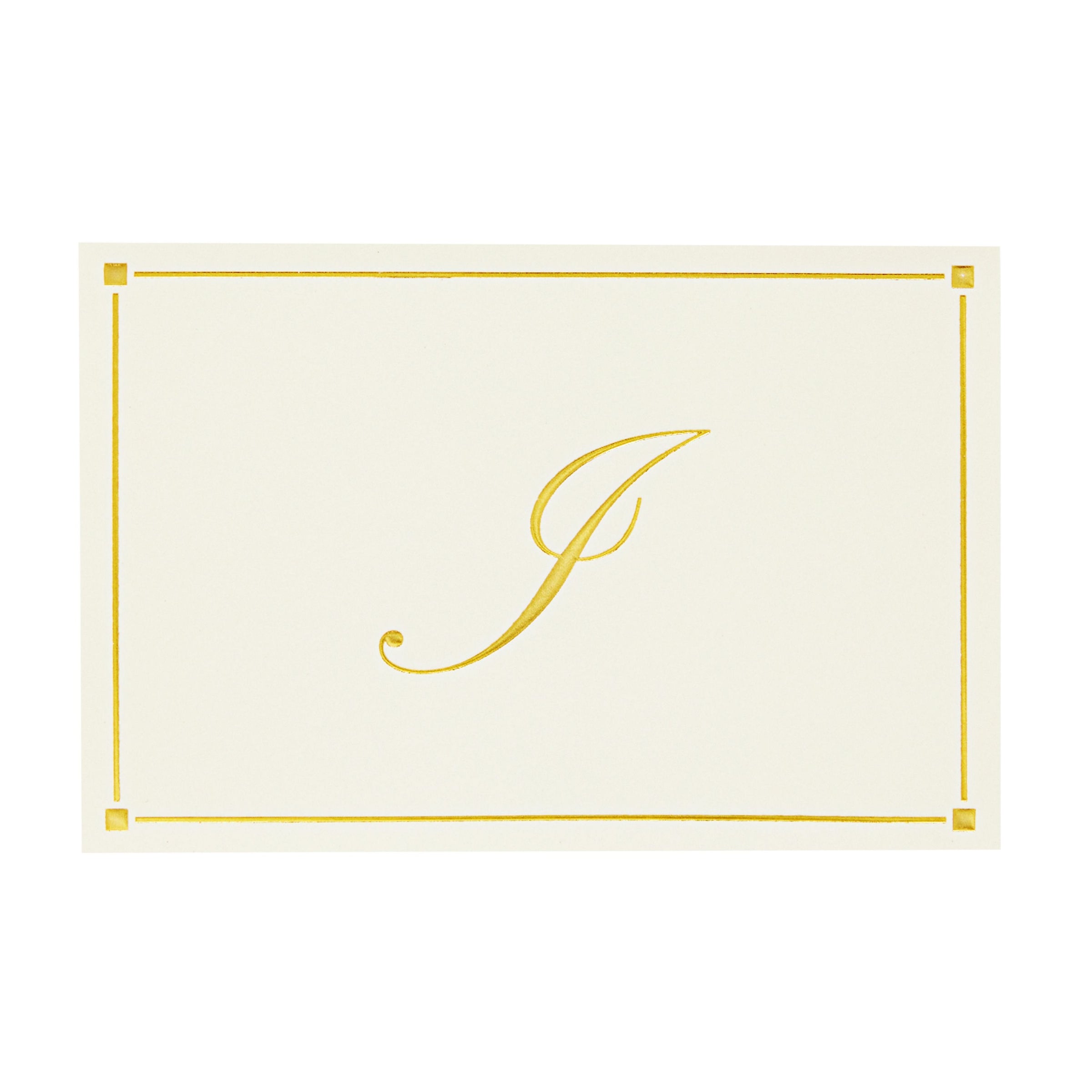 Gold Foil Letter I Personalized Blank Note Cards with Envelopes 4x6, I –  Pipilo Press