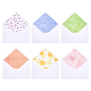 48 Pack Floral Stationery Cards with Envelopes and Stickers, 6 Patterns (4 x 6 In)