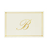 Gold Foil Letter B Personalized Blank Note Cards with Envelopes 4x6, Initial B Monogrammed Stationery Set (Ivory, 24 Pack)