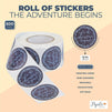 and So The Adventure Begins Stickers Roll (1.5 Inches, 500 Pack)