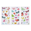 36 Sheets Transparent Butterfly Stickers for Kids, Classroom Reward, DIY Crafts, Round, 9 Designs (1 In)