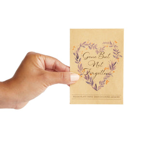 Seed Envelopes for Memorial Service, Gone But Not Forgotten (3.5 x 5 in, 100 Pack)