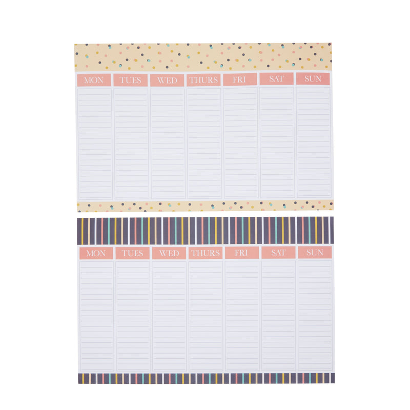 Weekly To Do Desk Planner Notepad, Tear Off Calendar Pad, 13 Designs (11 x 17 In)