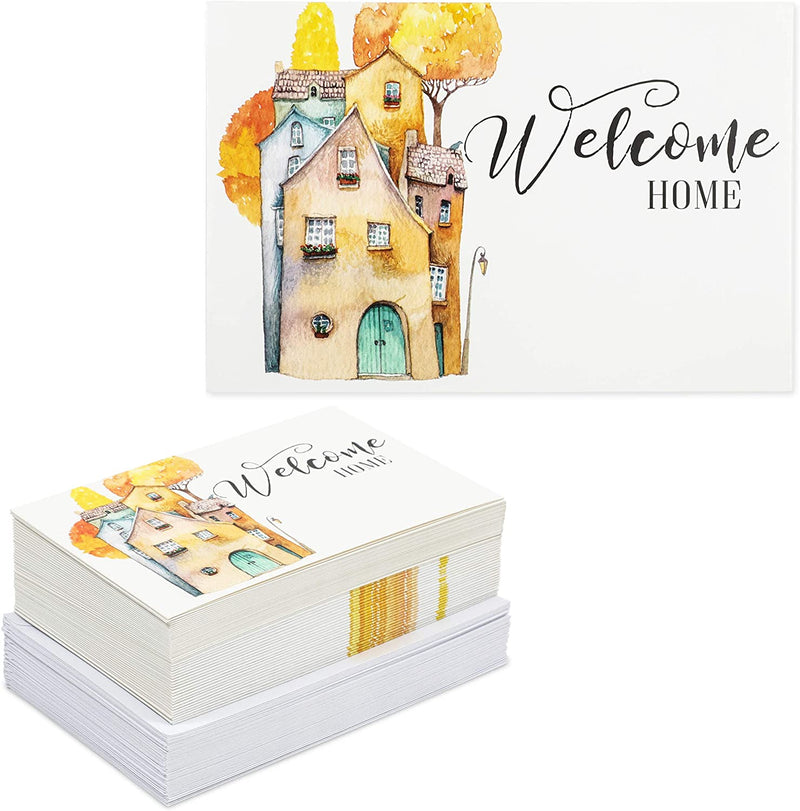 Welcome Home Real Estate Cards, Realtor Greeting Cards (4 x 6 In, 48 Pack)