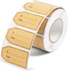 Gift Tag Stickers Roll for Christmas, Brown Kraft Labels (2 x 1.15 in, 500 Pack)