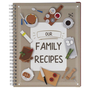 Our Family Recipes Journal, Blank Recipe Book (6.5 x 8.2 in.)