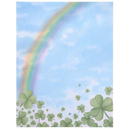 St. Patrick’s Stationery Paper, Rainbows Shamrocks (8.5 x 11 In, 96 Sheets)