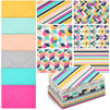 Bright Graphic Geometric and Striped Blank Note Cards, (4 x 6 In., 48-Pack)