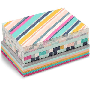 Bright Graphic Geometric and Striped Blank Note Cards, (4 x 6 In., 48-Pack)