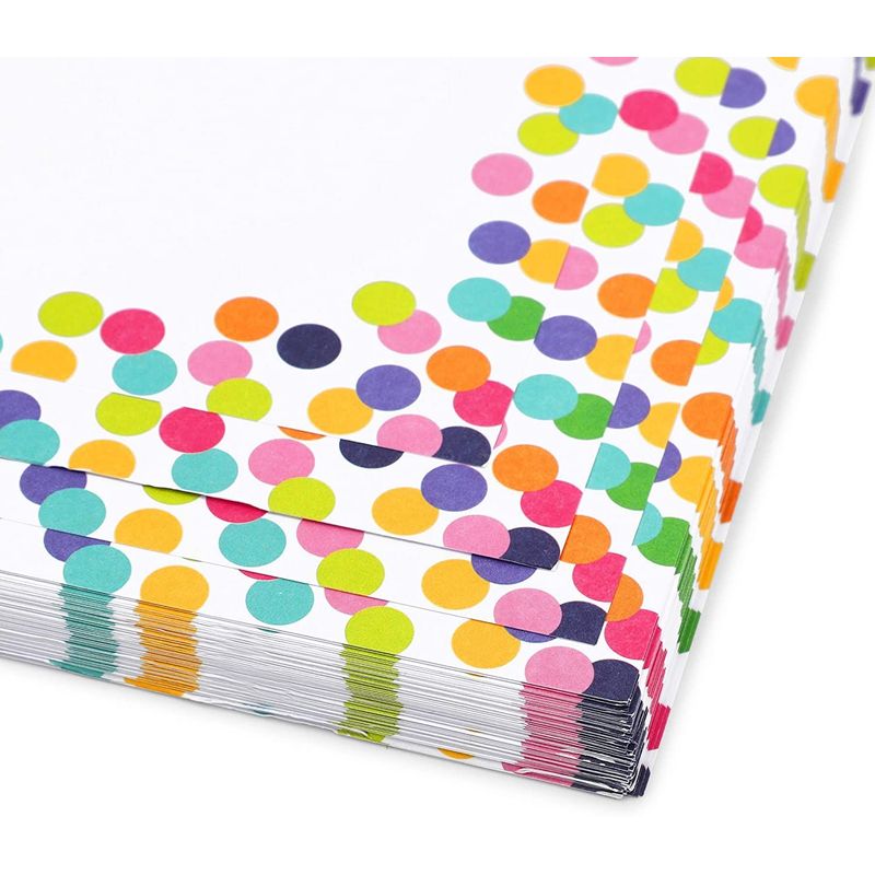 Confetti Stationery Paper for Writing Letters, Printing (8.5 x 11 In, –  Pipilo Press