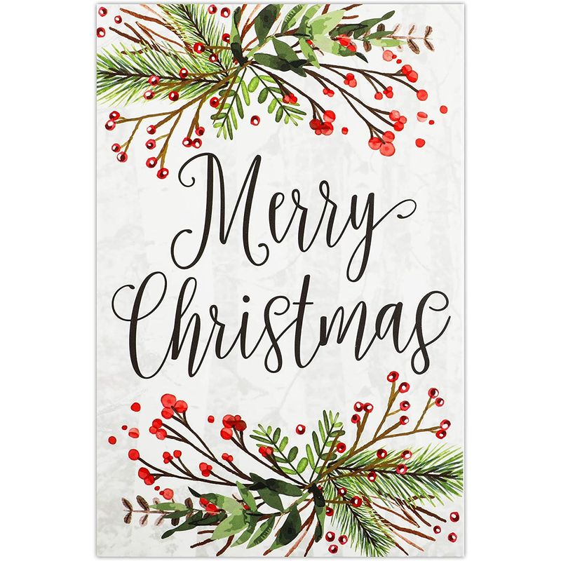 Merry Christmas Postcards, Blank Notecards (4 x 6 Inches, 96 Pack)