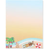Beach Christmas Stationery Paper, Tanning Reindeer (Letter Size, 100 Sheets)