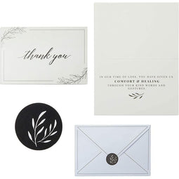 Sympathy Thank You Cards with Envelopes and Stickers (4 x 6 In, 48 Inches)