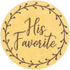 His Favorite Her Favorite Rustic Stickers for Weddings (1.5 in, 1000 Pieces)