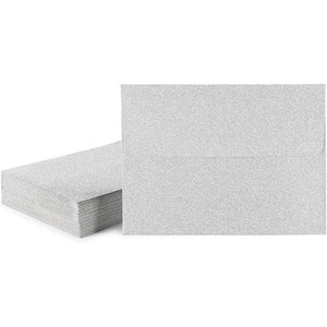 A7 Invitation Letter Envelopes for Wedding, Self Seal (5x7 In, Silver, 50 Pack)