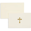Gold Foil Embossed Cross Religious Blank Greeting Card Set with Envelopes (4 x 6 In, 48 Pack)