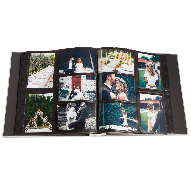 4x6 Photo Album with 1000 Pockets, Extra Large Capacity, Linen Cover, Picture Albums Holds 1000 Horizontal and Vertical Photos (Gray Exterior, Black Interior, 14x13x3 in)