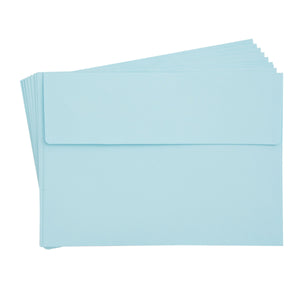 200-Pack 5x7-Inch Light Blue Envelopes with Square Flap and Peel and Press Closure for For Birthday, Wedding, and Anniversary Party Invitations, Greeting Cards, Thank You Notes