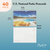 Vintage National Park Postcards, Travel Postcards Bulk (6x4 In, 40 Pack)