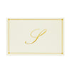 Gold Foil Letter S Personalized Blank Note Cards with Envelopes 4x6, Initial S Monogrammed Stationery Set (Ivory, 24 Pack)
