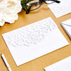 White Laser Cut Wedding Invitations with Envelopes (7.15 x 4.95 in, 24 Pack)