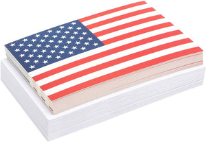 American Flag Invitations with Envelopes for 4th of July Party (4x6 In, 36 Pack)